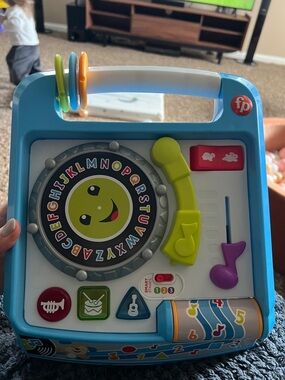 Fisher-Price Blue Musical Activity Carry Case with Multicolor Buttons